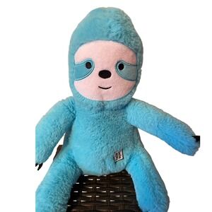 Hello Bello Blue Sloth Plush Stuffed Animal Toy Embroidered Face 12 Inch